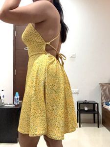 Yellow Backless Dress - Small size