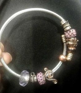 Silver Tone Charm Bracelet