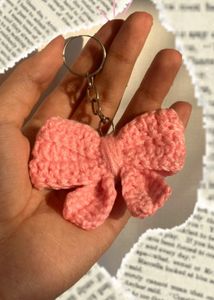 Crochet Bow Keychain
