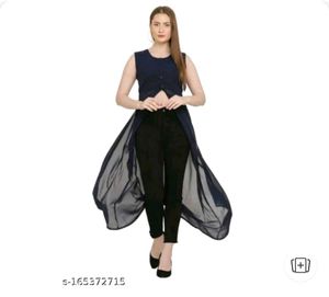 Stylish Blue Sleeveless Top