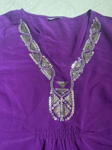 Purple Polyester Top