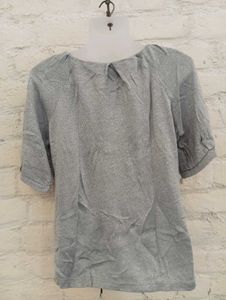 Gray Bow-Front Top