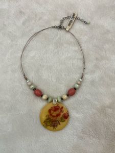 y2k beaded pendant necklace