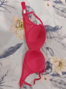 Coral Lace Push-Up Bra