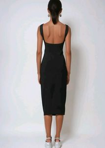Black Cutout Back Dress