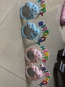 Birthday Cupcake Glasses