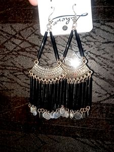 Black Oxidised Earrings Set Combo