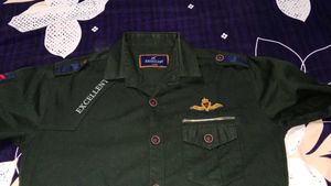 Olive Green Embellished Shirt