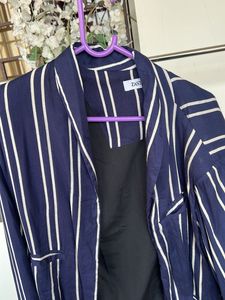 Striped Navy Blazer
