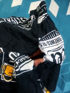 Beer Print Cotton Shorts