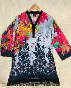 Pakistani Floral Print Kurta