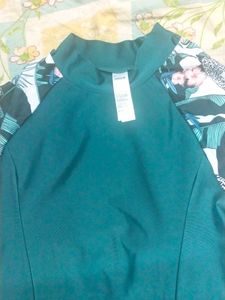 Floral Sleeve Swim Dress