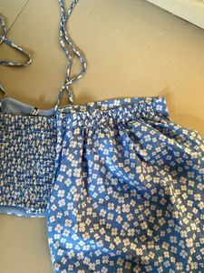 Blue And White Flower Co-ord Set