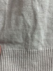 Beige V-Neck Knit Sweater