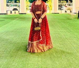 Sequins Embellished Lehenga With Handwork choli