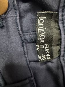 Janina  Europe Slim Navy Pant – Stretch