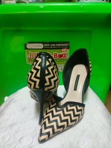 Chevron Pointed Toe Heels