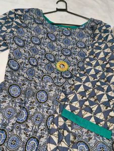 Set of 3 Kurtis - Red, Floral, &amp; Geometric Prints