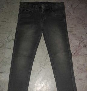 Gray Wash Denim Jeans