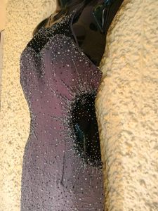 Elegant Grey Spaghetti strap Cut Dana Evening Gown