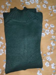 Green Knit Sweater Dress