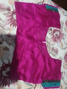 Pink Sari Blouse Stiched Size-36