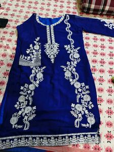 Elegant Blue Embroidered Kurti