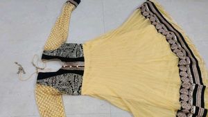 Yellow Color Anarkali