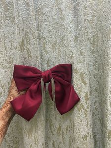 Red Bow Hair Clip