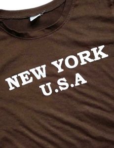 Brown &#39;New York&#39; T-Shirt