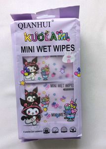 4 Cute Mini Wet Wipes💜🩵