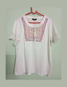 Max Western White Top - XL Size