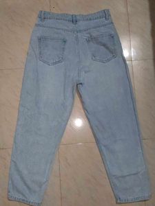 Women Zudio Boyfriend Jeans Light Blue Colour