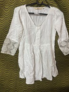 White Embroidered Top