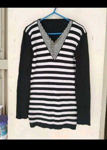 Striped V-Neck Sweater