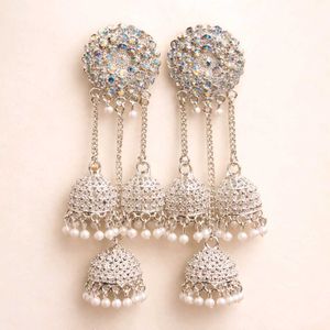 Elegant Silver Jhumka Earrings