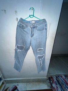 Women Wide Leg Light Blue Ripped Jeans!!!👖