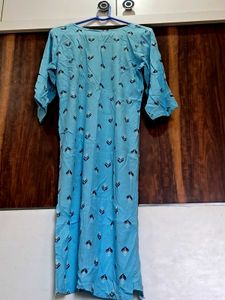 Sky Blue Print Kurti