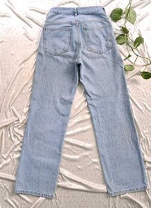 Light Wash Wide Leg Jean