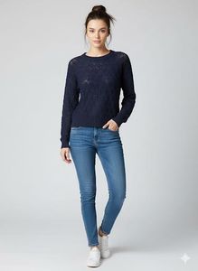 Navy Blue Knit Pullover