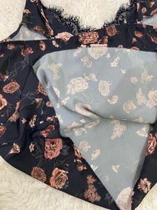 Floral Lace Trim Cami Top