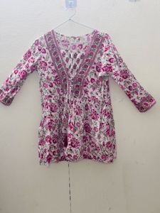 Floral Print Tunic Top