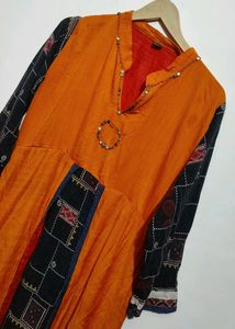 Orange Anarkali Long Kurti For Girl Or Women