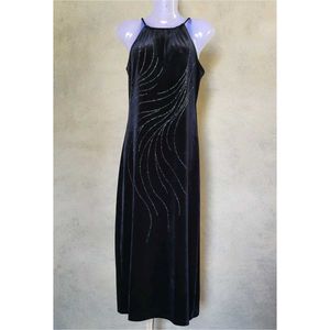 velvet halter neck dress
