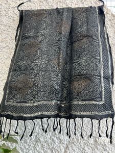 Elegant Black Printed Stole