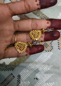 Golden Filigree Drop Earrings