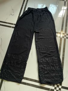 Grey Kurta With Black Plazo