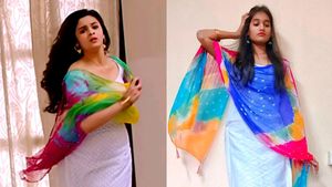 Salwar Suit with Multicolour Dupatta