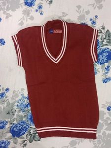 Maroon Striped Polo T-Shirt