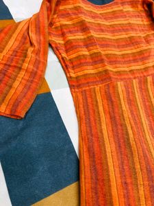 Orange Long Frock Kurti ❤️